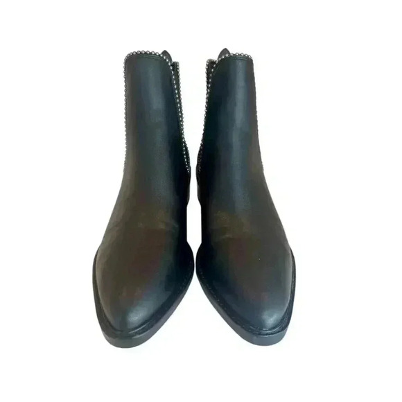 Coach Women's Black Chelsea Booties Beaded Chain Ankle Casual Shoes, size 8.5 - Picture 4 of 7